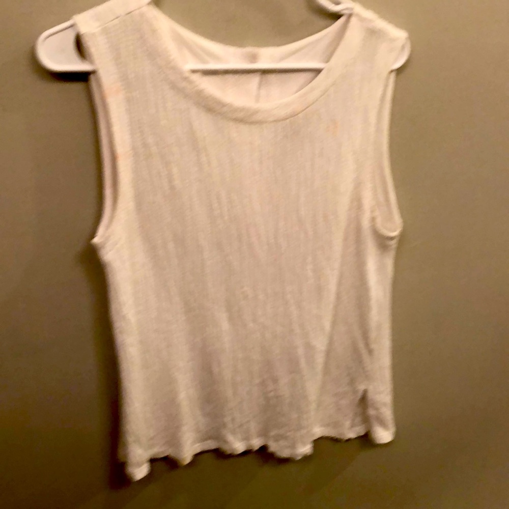 Anthropologie white top. Buttons down back. Size M. Worn once